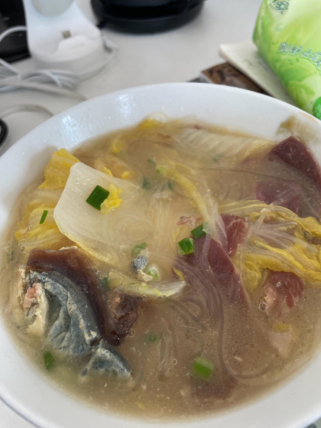 娃娃菜火腿汤