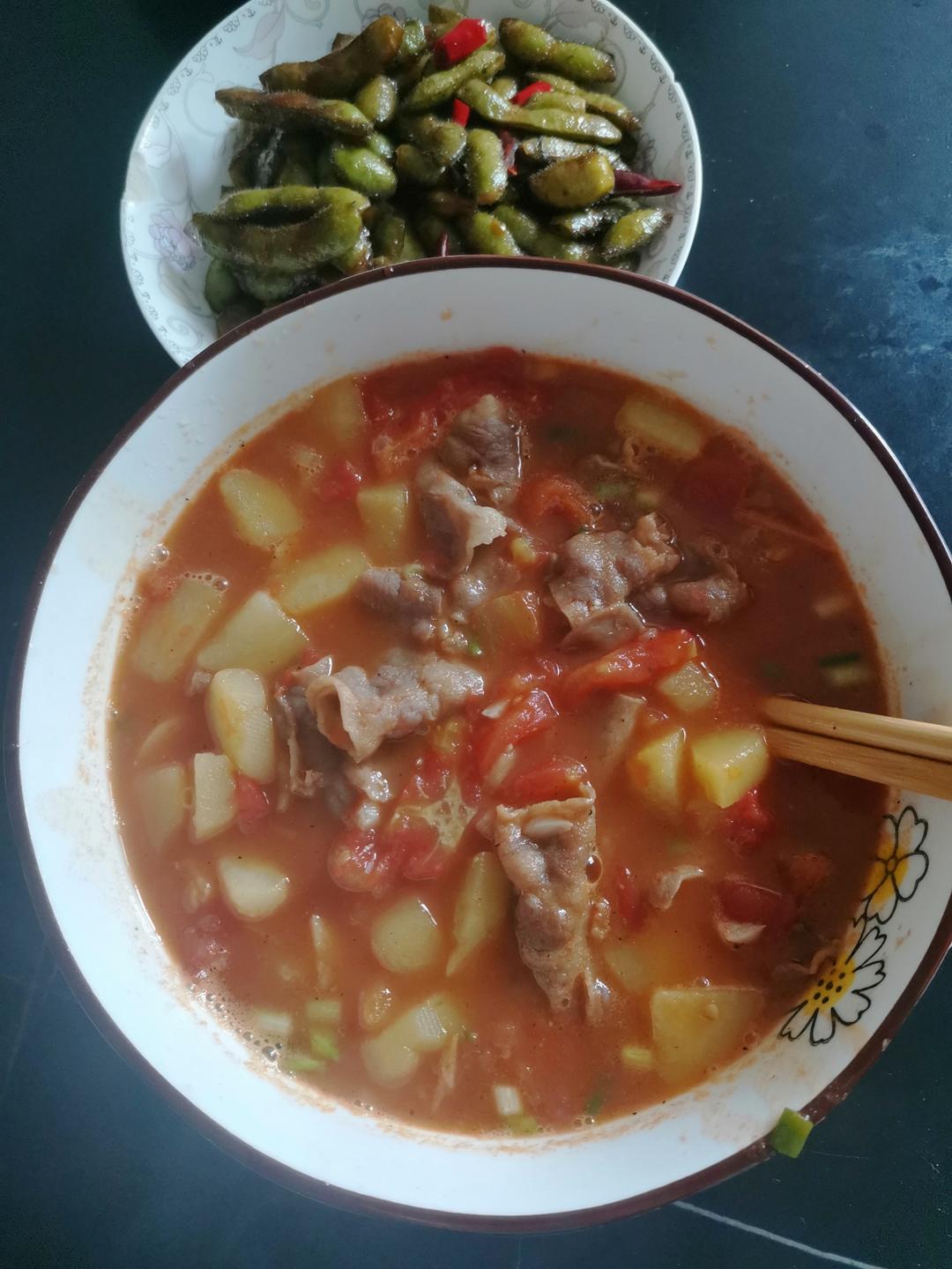 超开胃的番茄土豆肥牛汤‼️下米饭无敌了