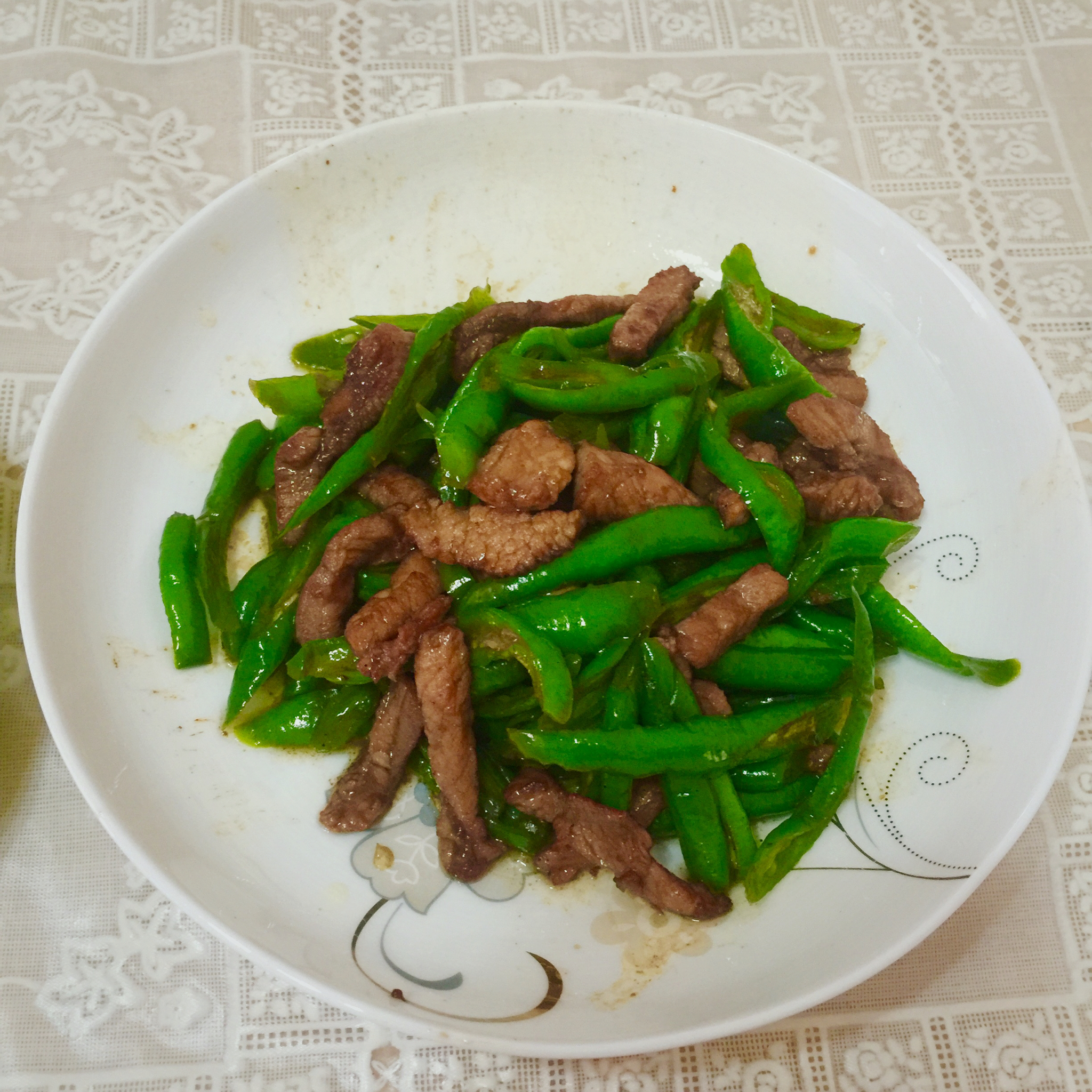 青椒炒肉丝