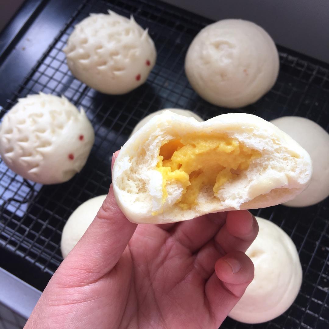 自制无油奶黄包