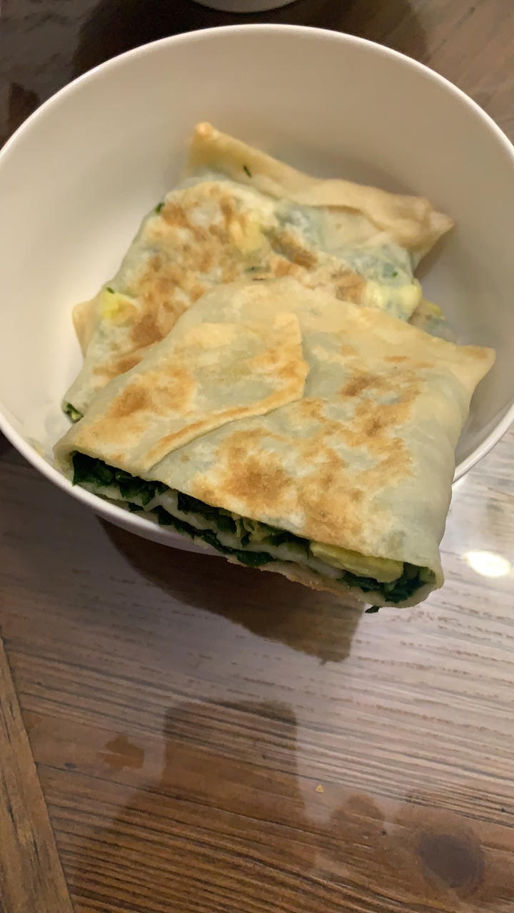 懒人版韭菜鸡蛋合子