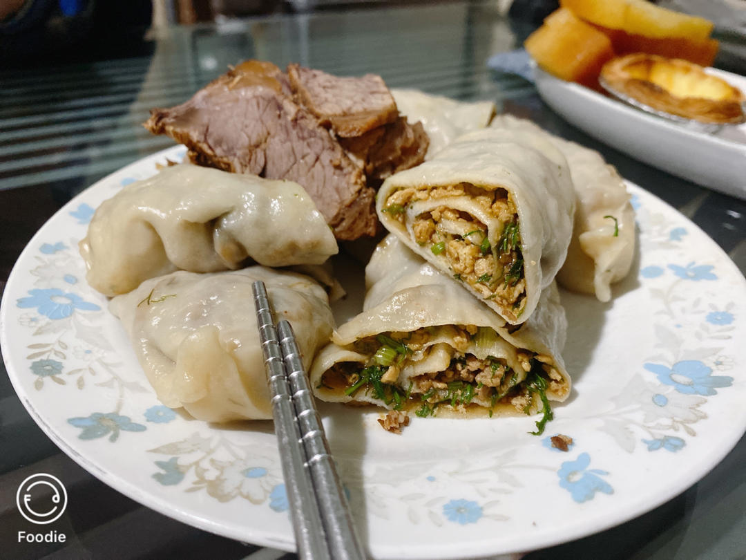 只用50g肉馅的经济实惠又超好吃的茴香鸡蛋菜卷（づ￣3￣）づ╭❤～