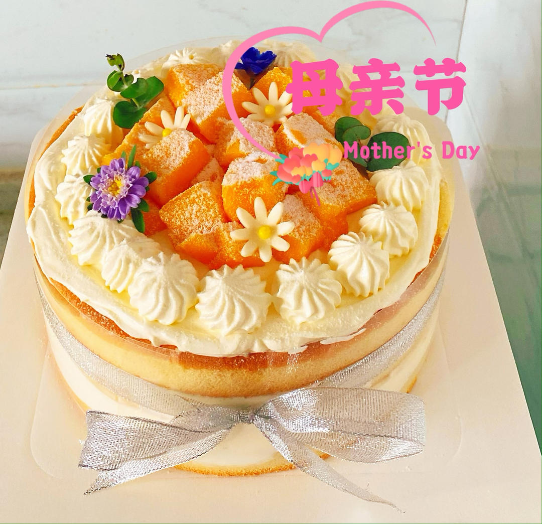 不会抹奶油也可以做的水果裸蛋糕～