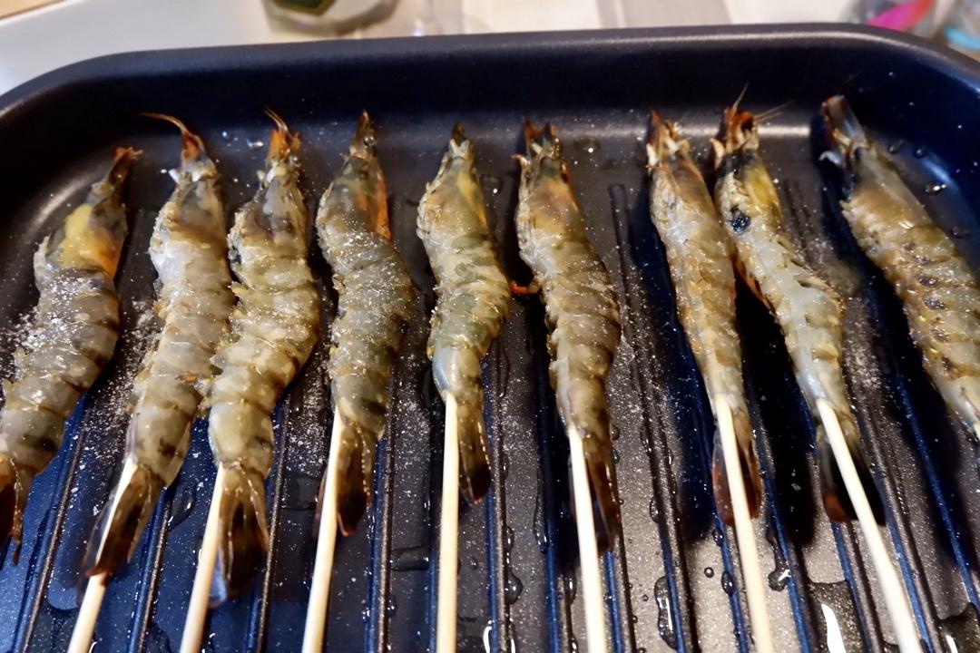 在家也能做出日料店的盐烤大虾~