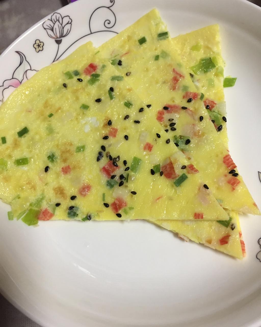 火腿肠葱花鸡蛋饼