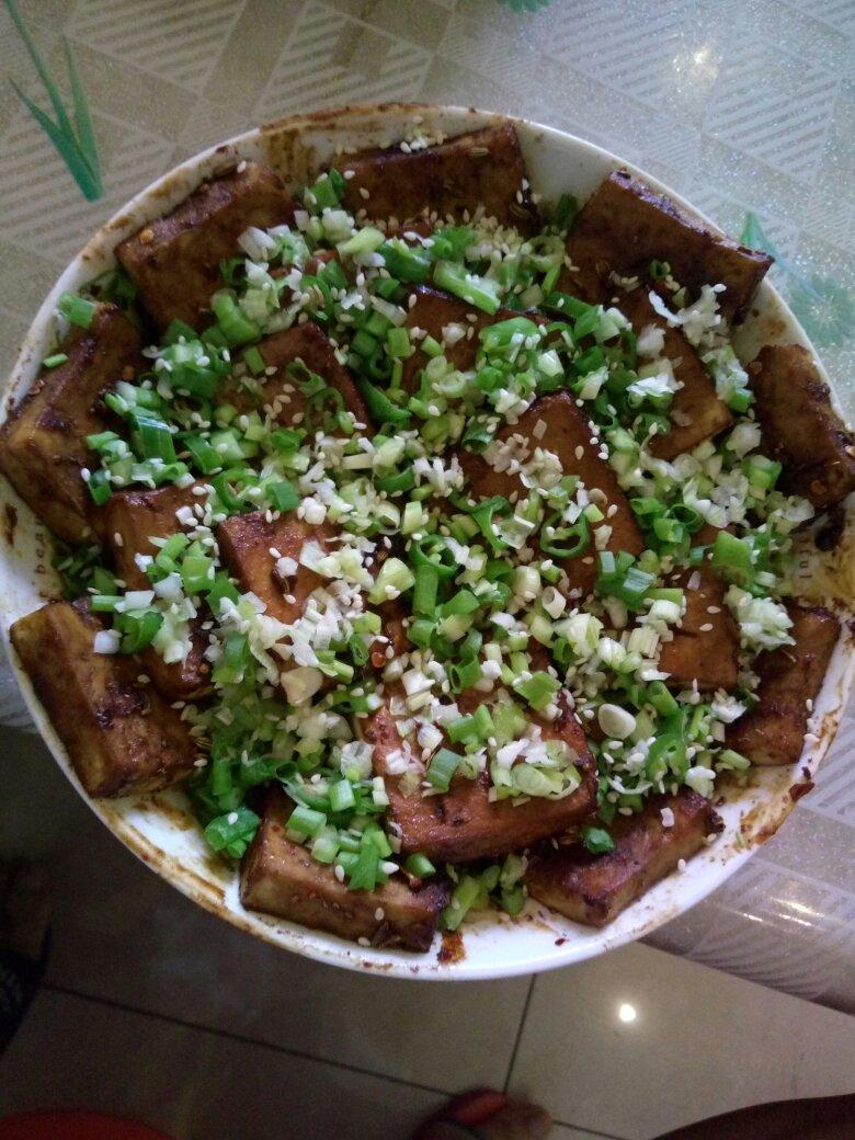 微波炉孜然豆腐