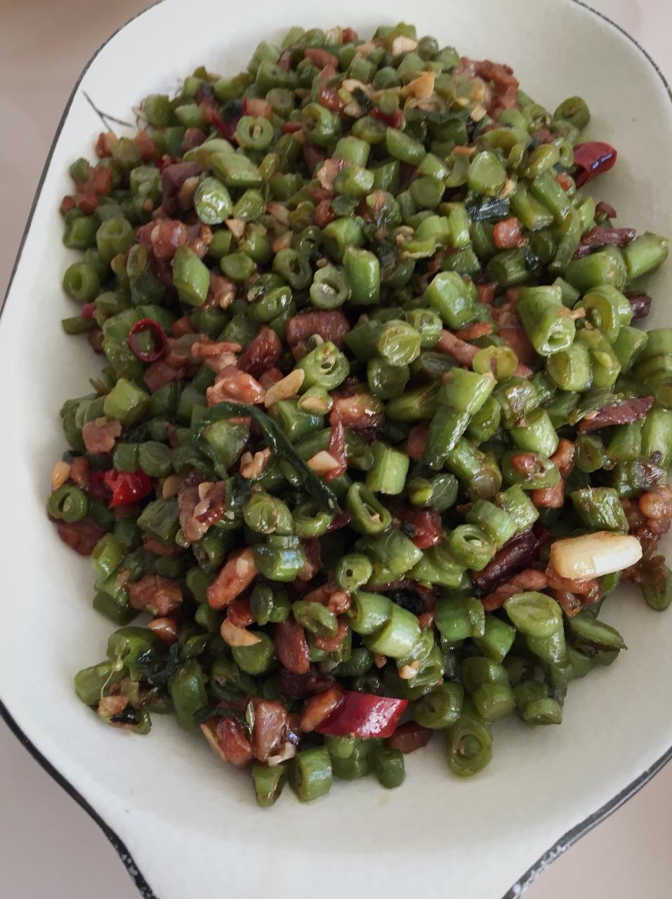 肉沫豆角下饭菜