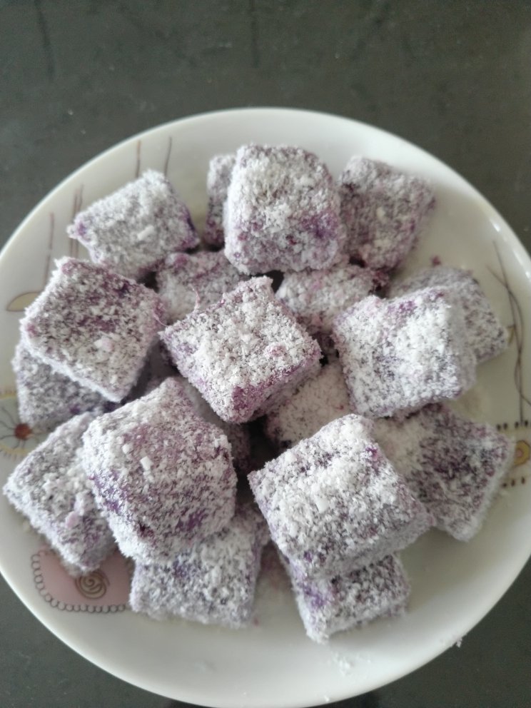 软糯香甜❗️超好吃紫薯牛奶小方