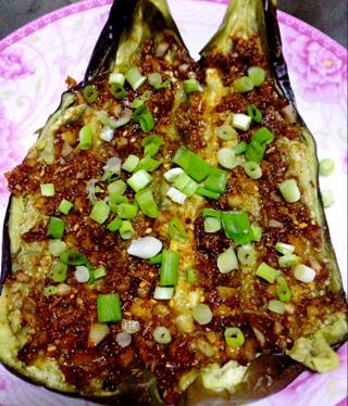 【微波炉烤茄子】