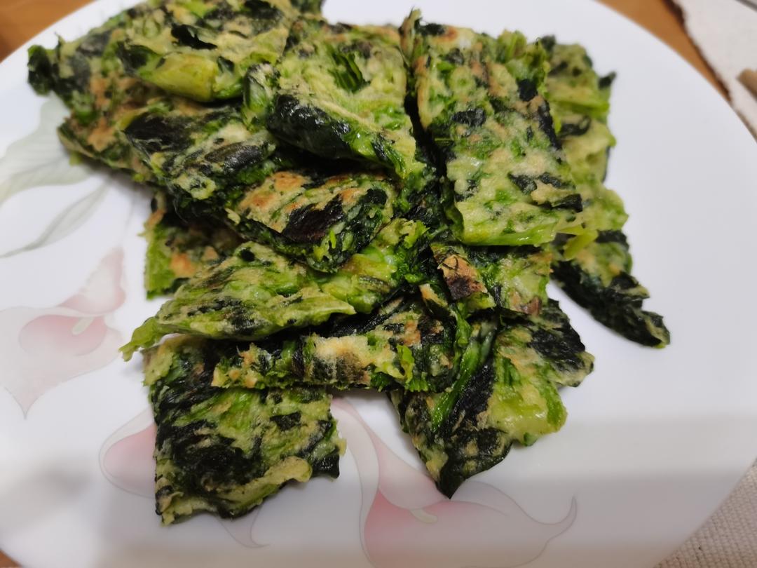 菠菜鸡蛋饼