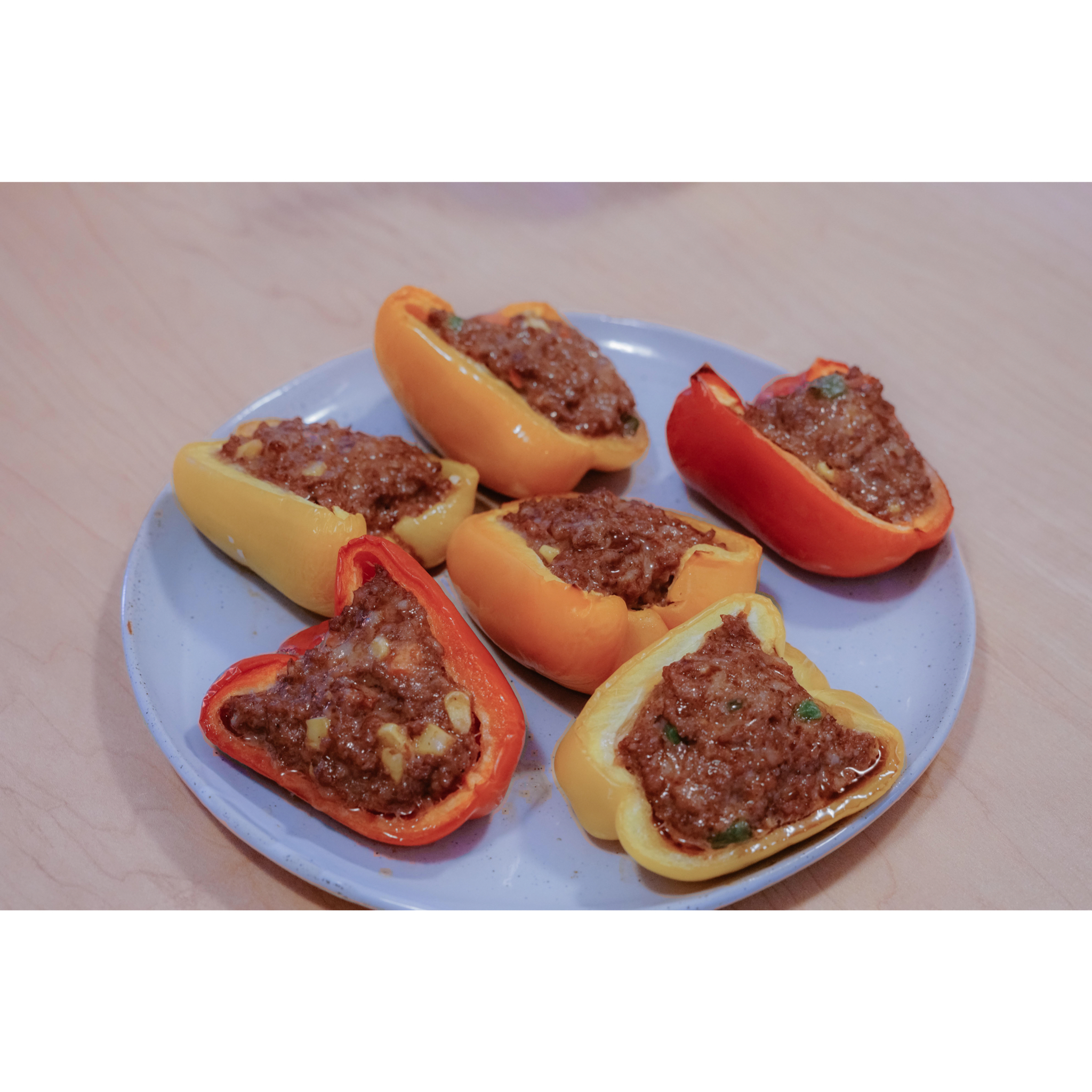 鲜虾猪肉酿彩椒