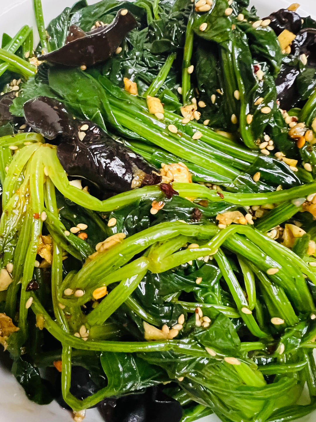 清爽开胃凉菜｜凉拌菠菜木耳