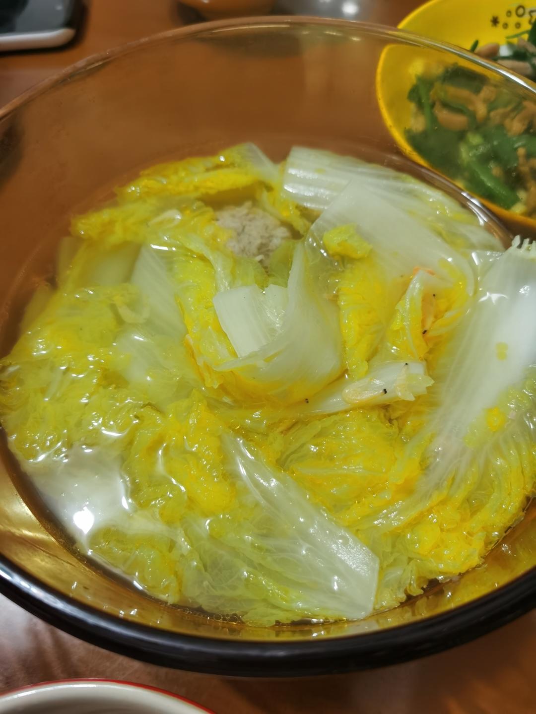 娃娃菜肉圆汤