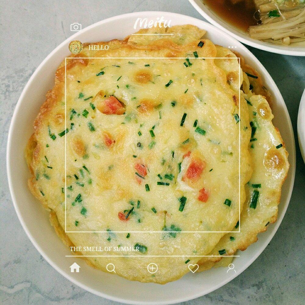 火腿肠葱花鸡蛋饼