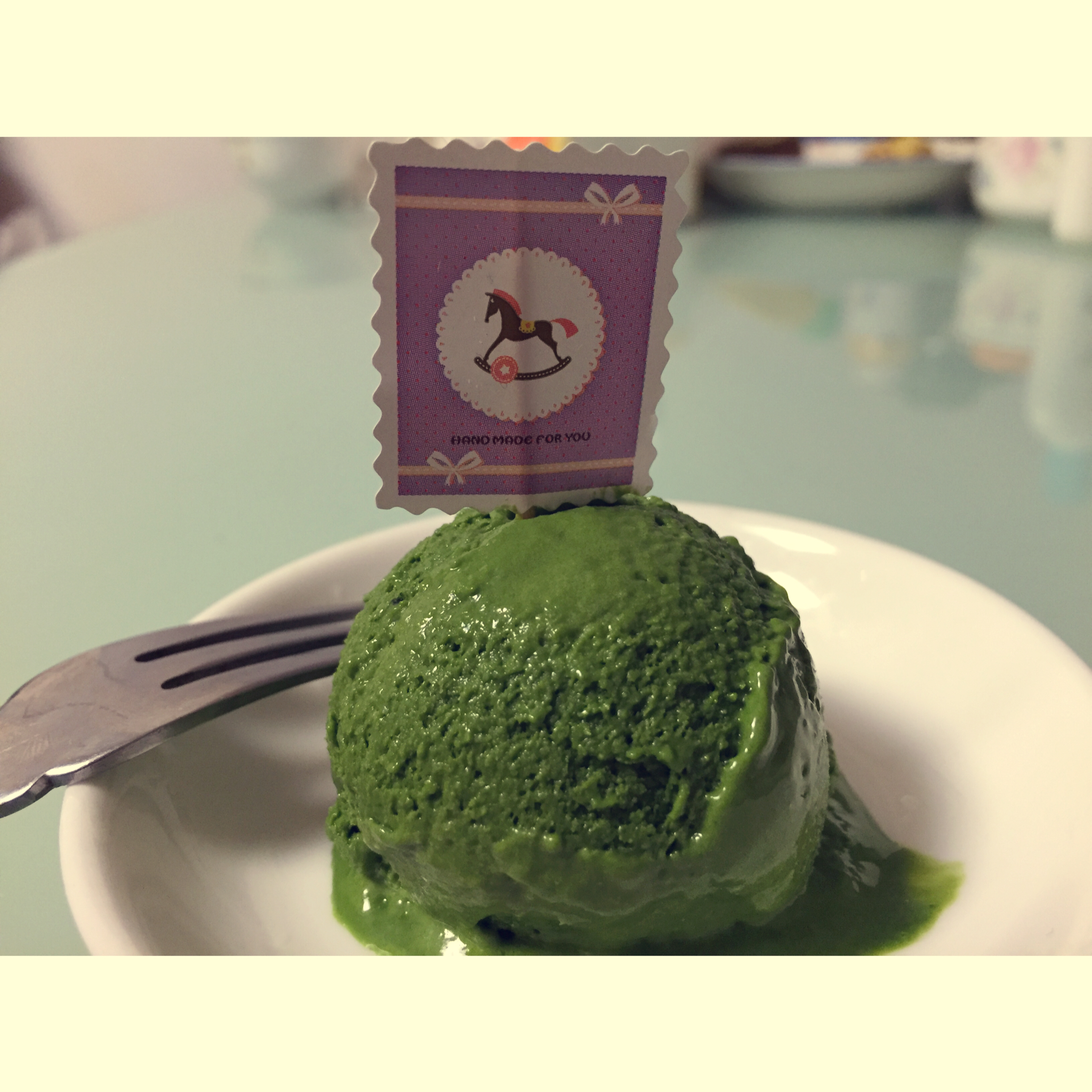 抹茶白巧冰淇淋