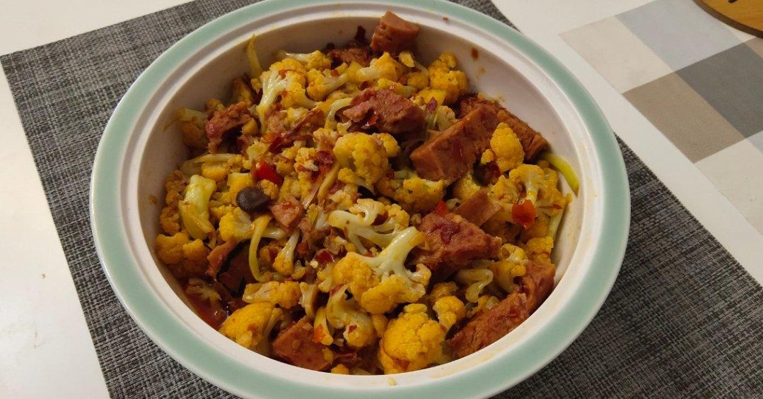 豆豉酱爆有机花菜