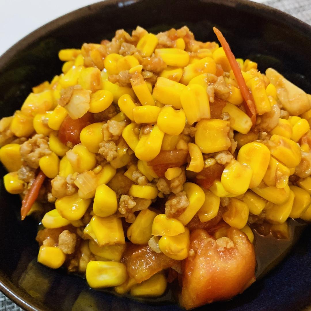 玉米炒肉末【超级下饭的快手家常菜】