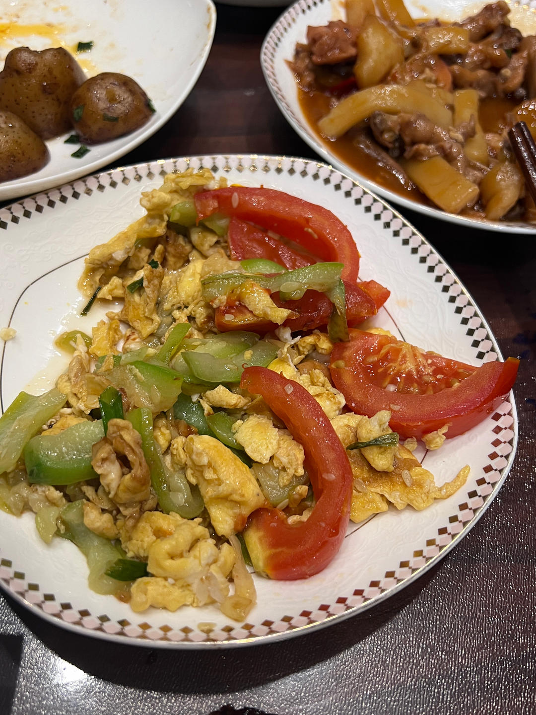 丝瓜西红柿炒蛋