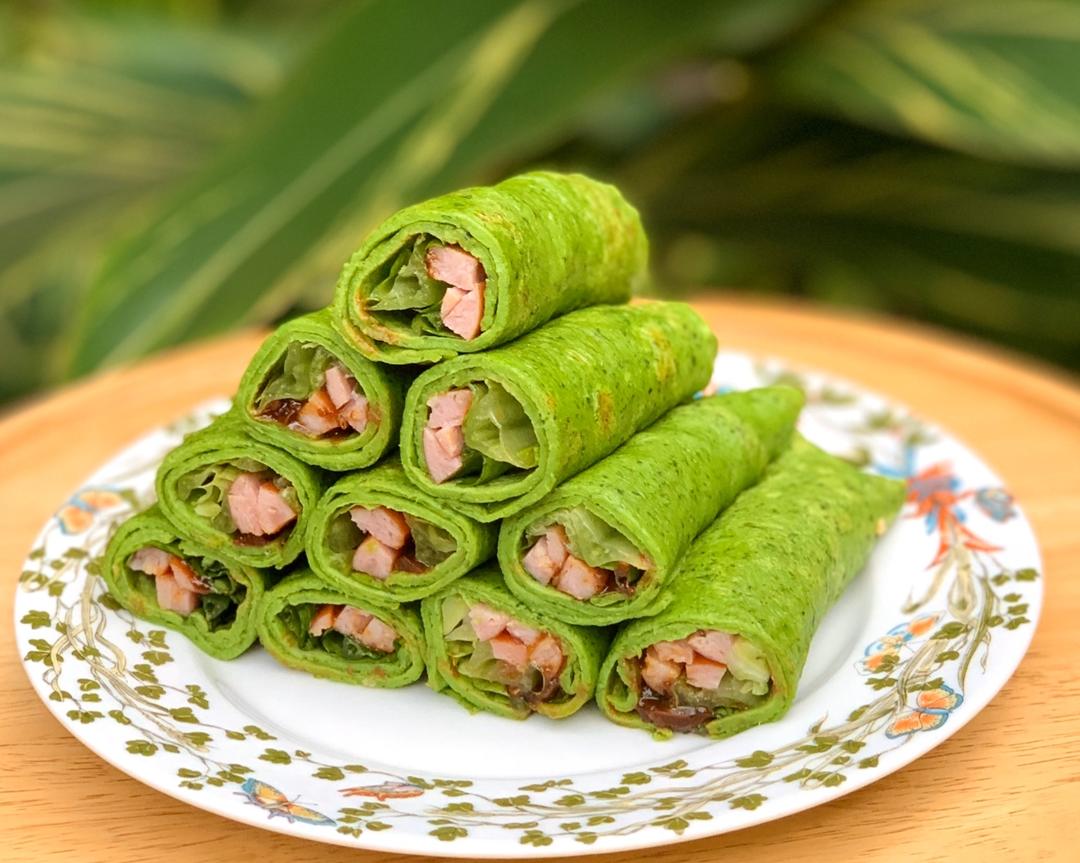 菠菜嫩卷饼的做法