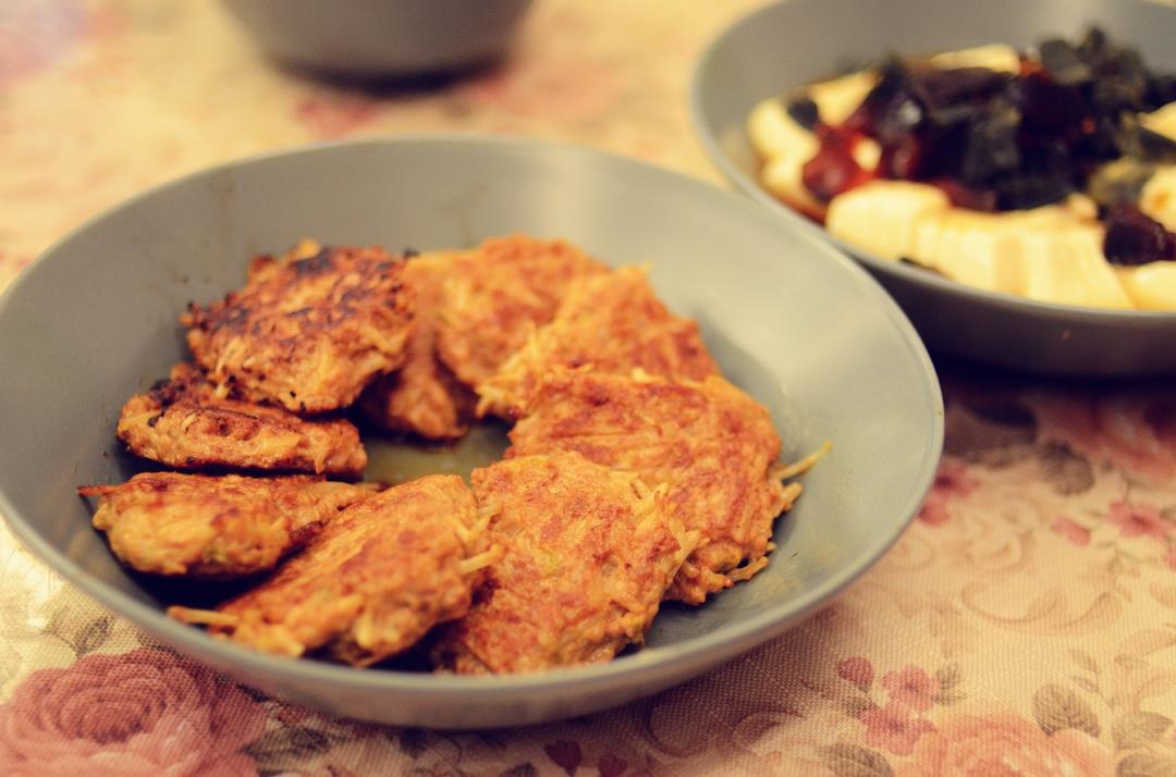 豆芽肉饼