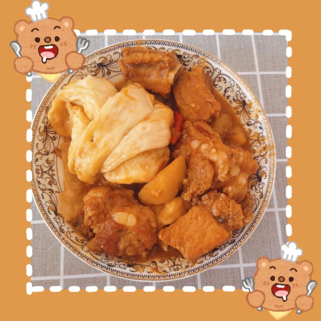 硬菜代表--排骨炖豆角土豆（豆角焖面胚子）
