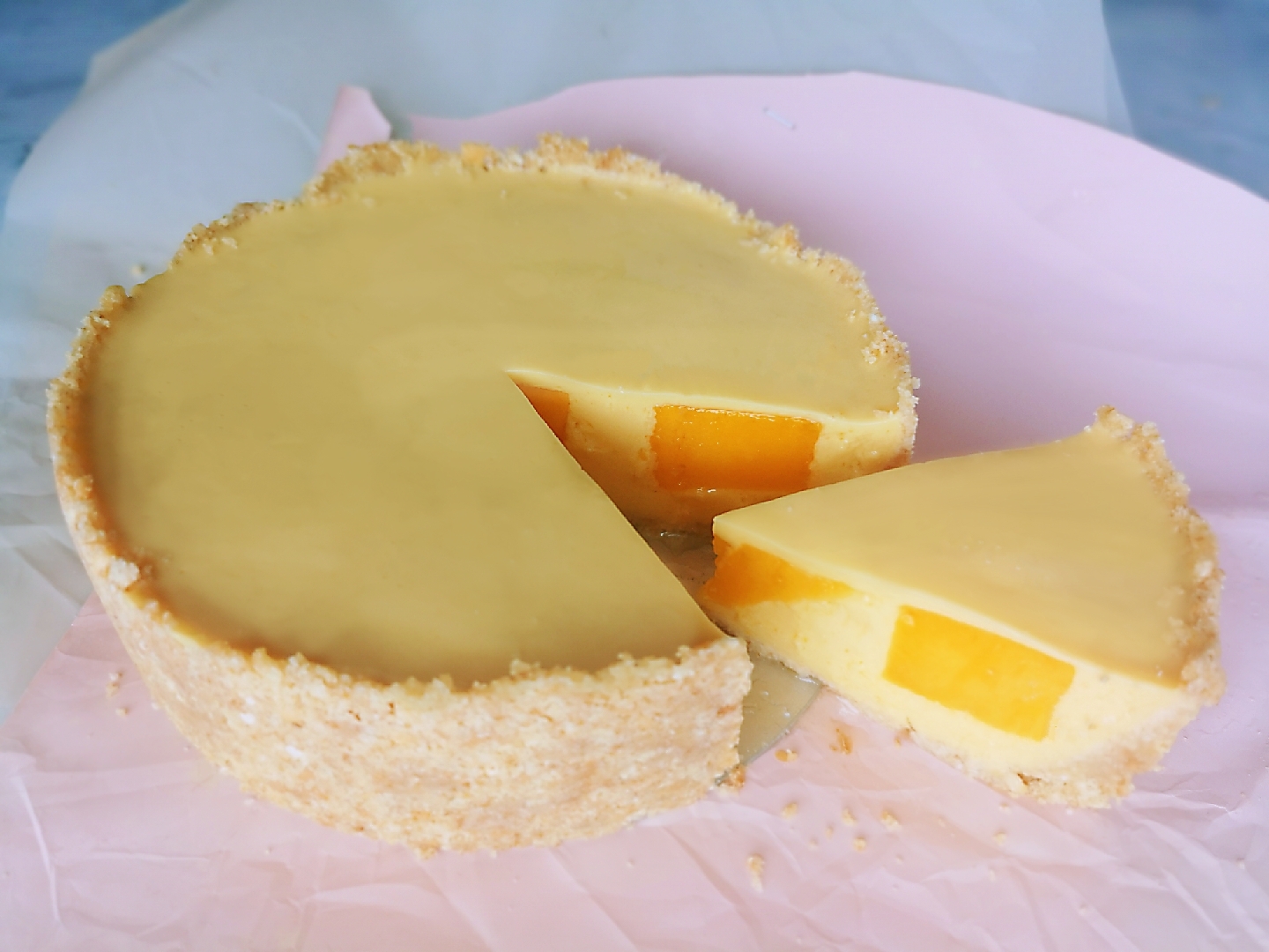 芒果酸奶慕斯蛋糕‼️免打发免烤箱无淡奶油的做法