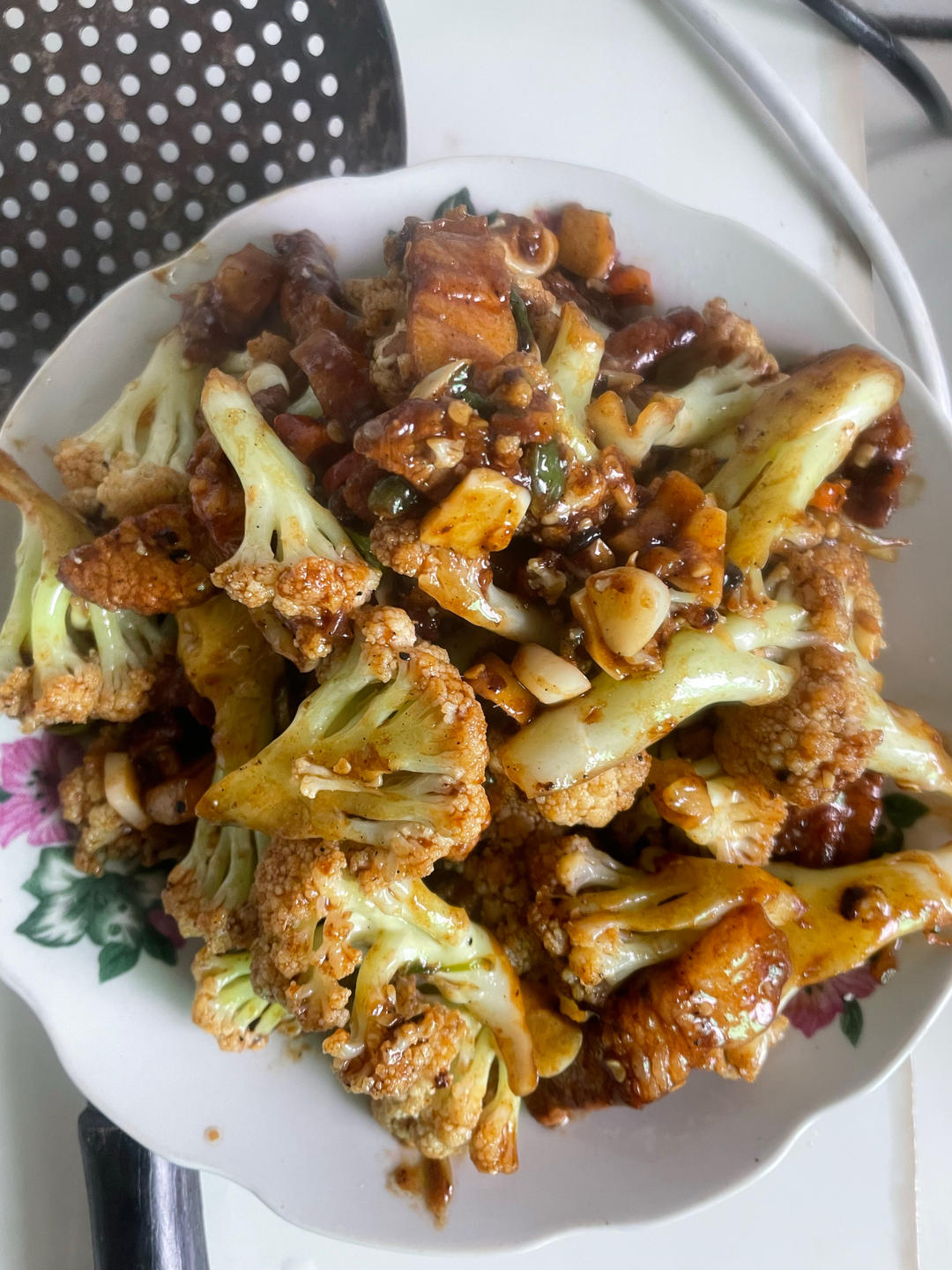 简单的花菜炒肉