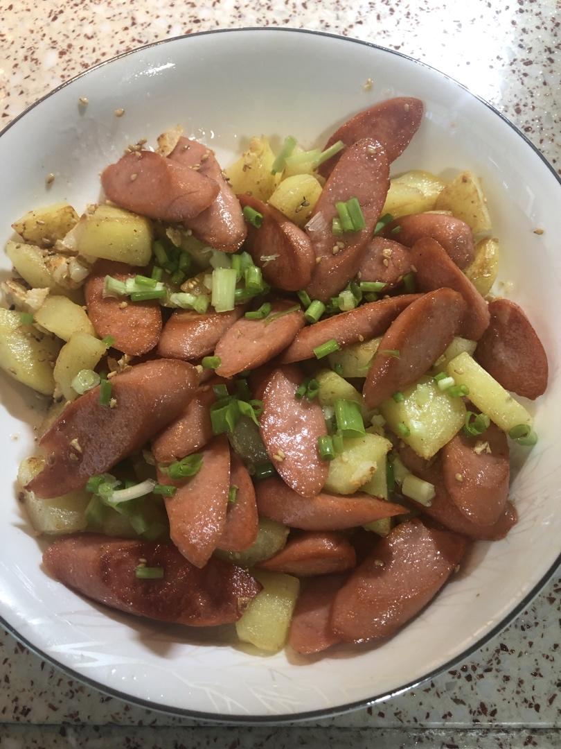 孜然土豆火腿肠 香辣过瘾还便宜！