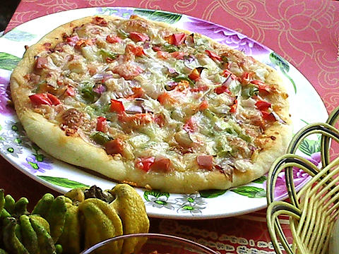 火腿批萨的做法