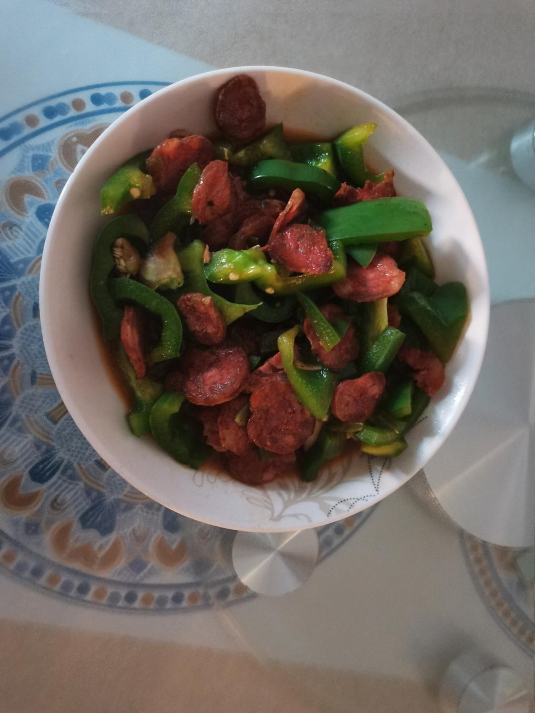 青椒炒腊肠