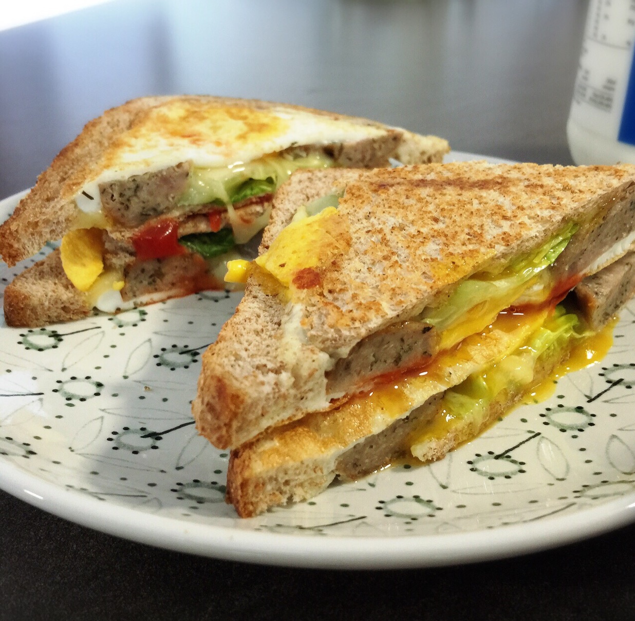 一片面包的三明治