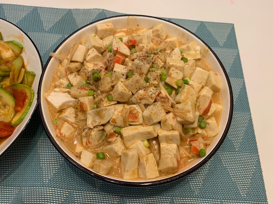 咸鸭蛋黄做的蟹黄豆腐