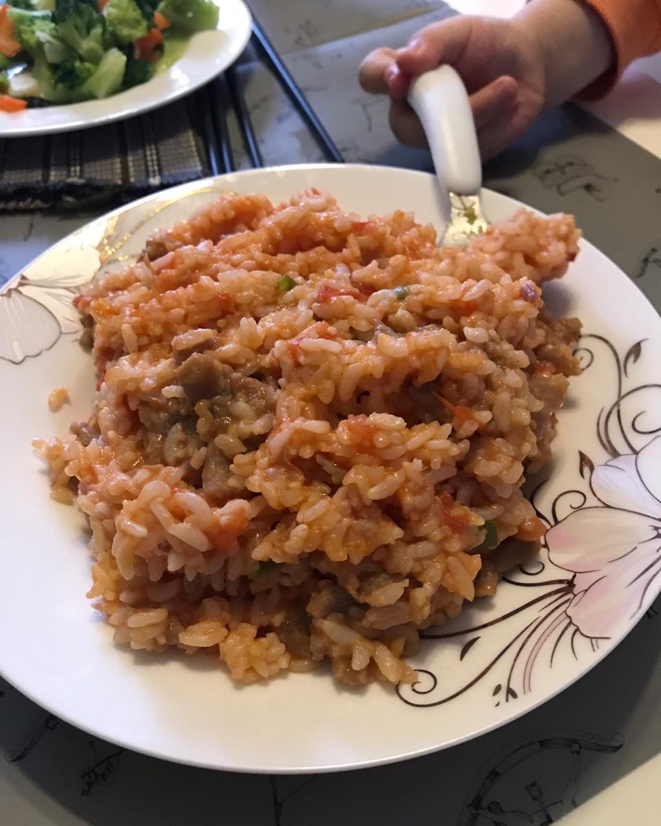 番茄牛肉烩饭