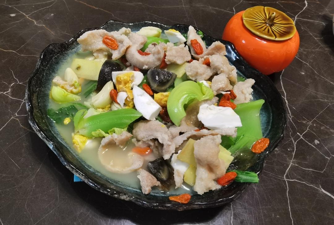 金银蛋上汤苋菜
