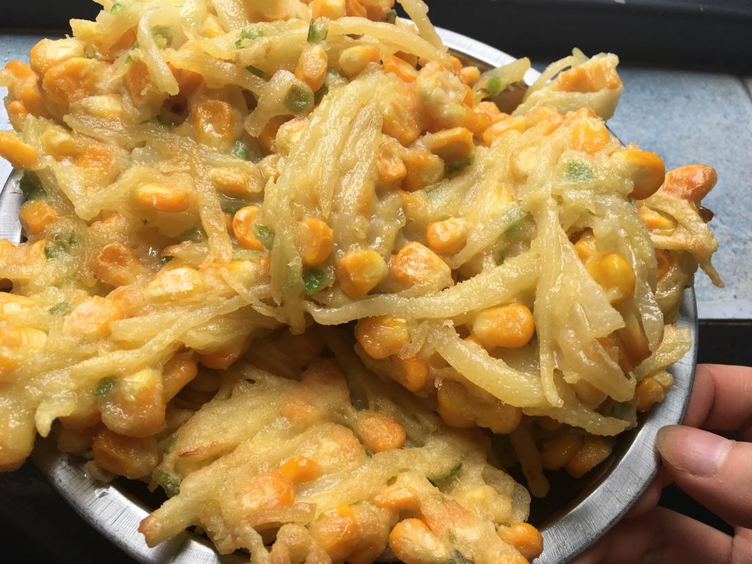 土豆丝玉米饼