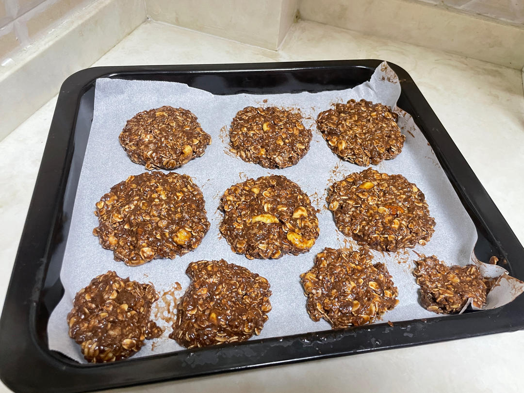 低卡减脂｜香蕉燕麦可可饼干