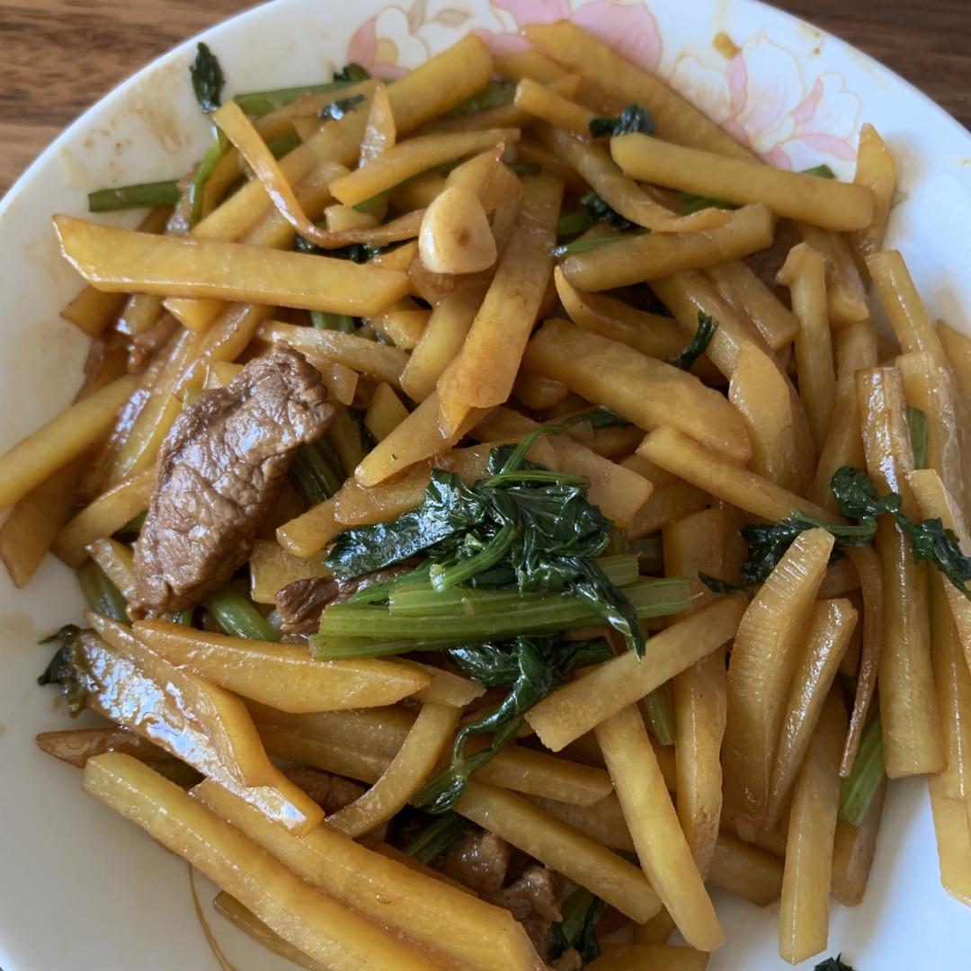 芹菜炒土豆丝