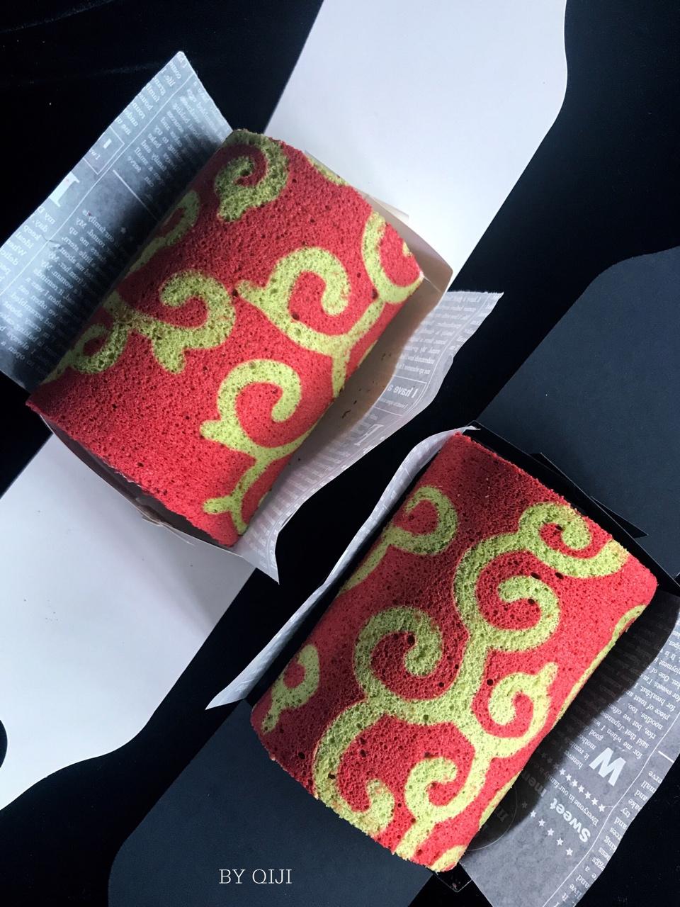 花纹图案蛋糕卷