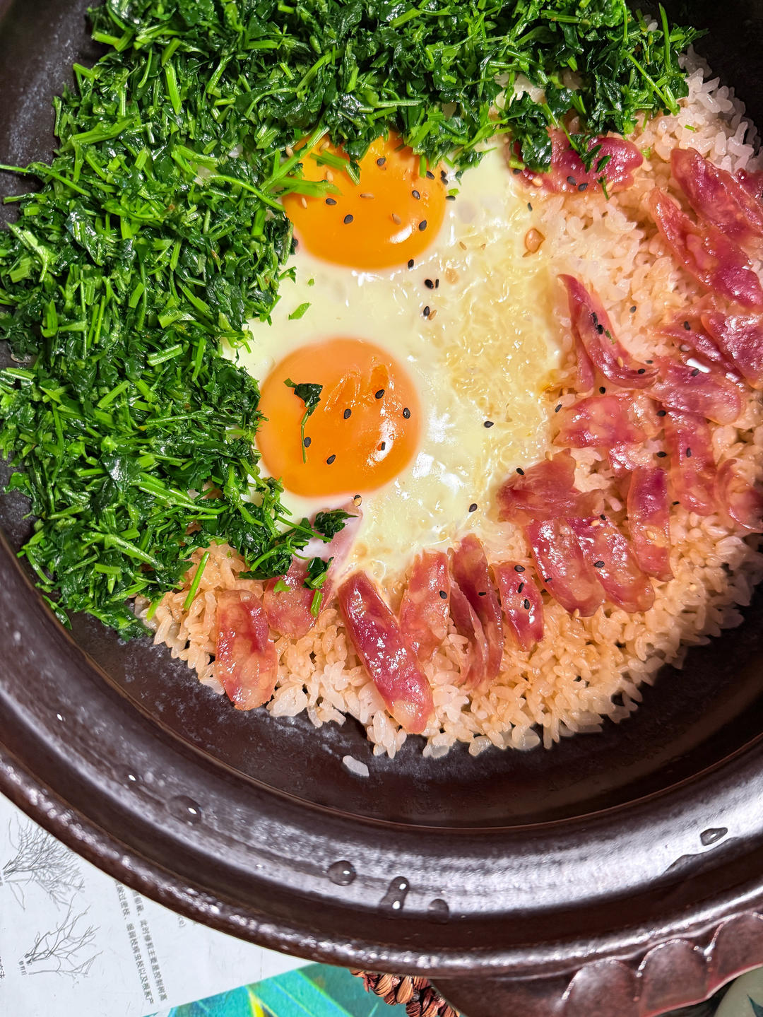 香喷喷的🍲腊肠煲仔饭（砂锅版）超简单神速