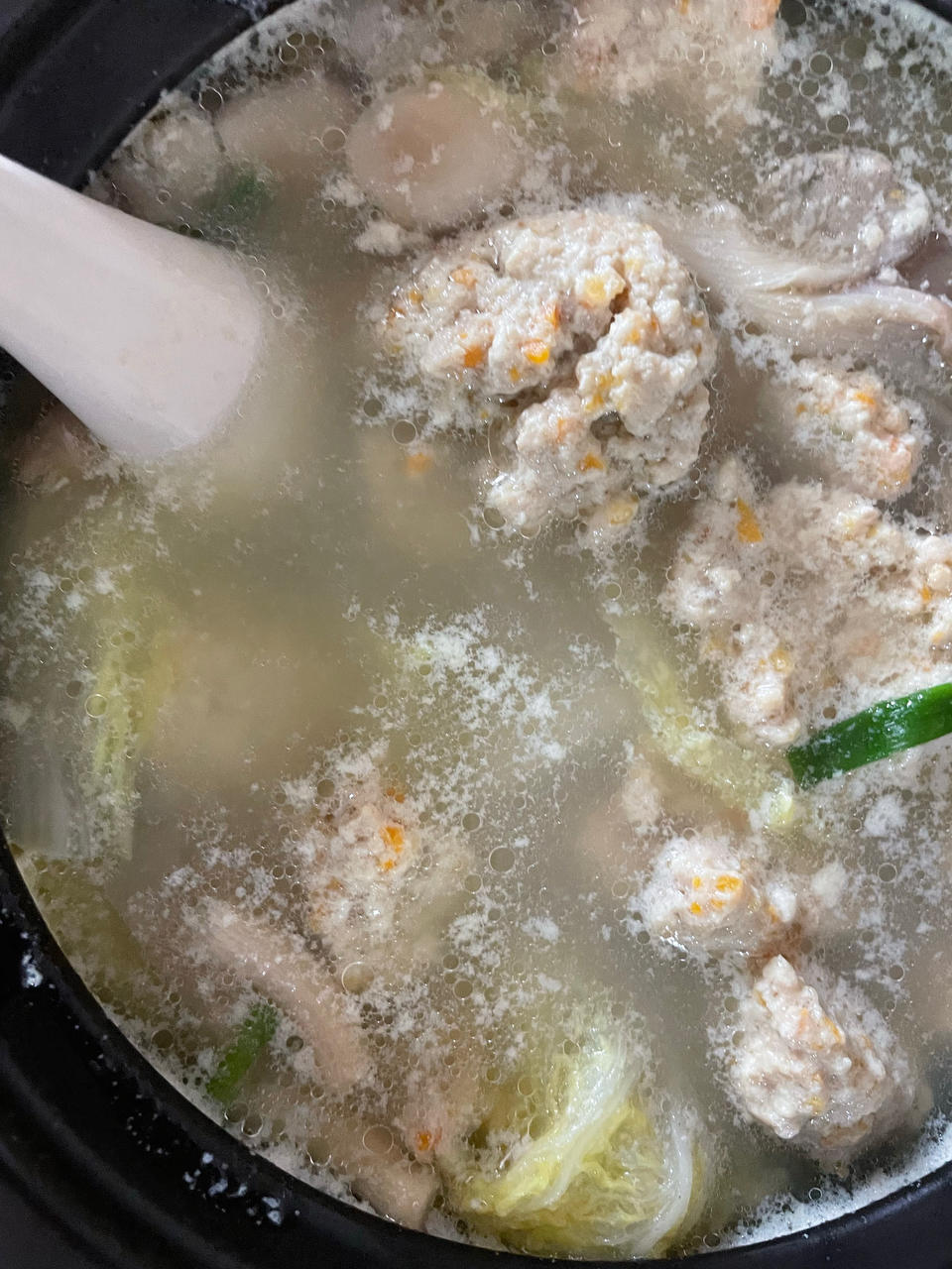 娃娃菜肉丸汤