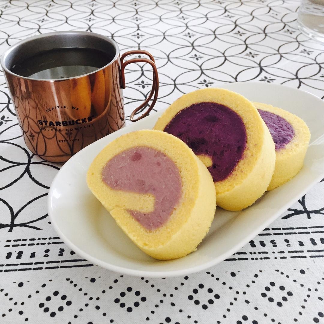 香芋紫薯蛋糕卷