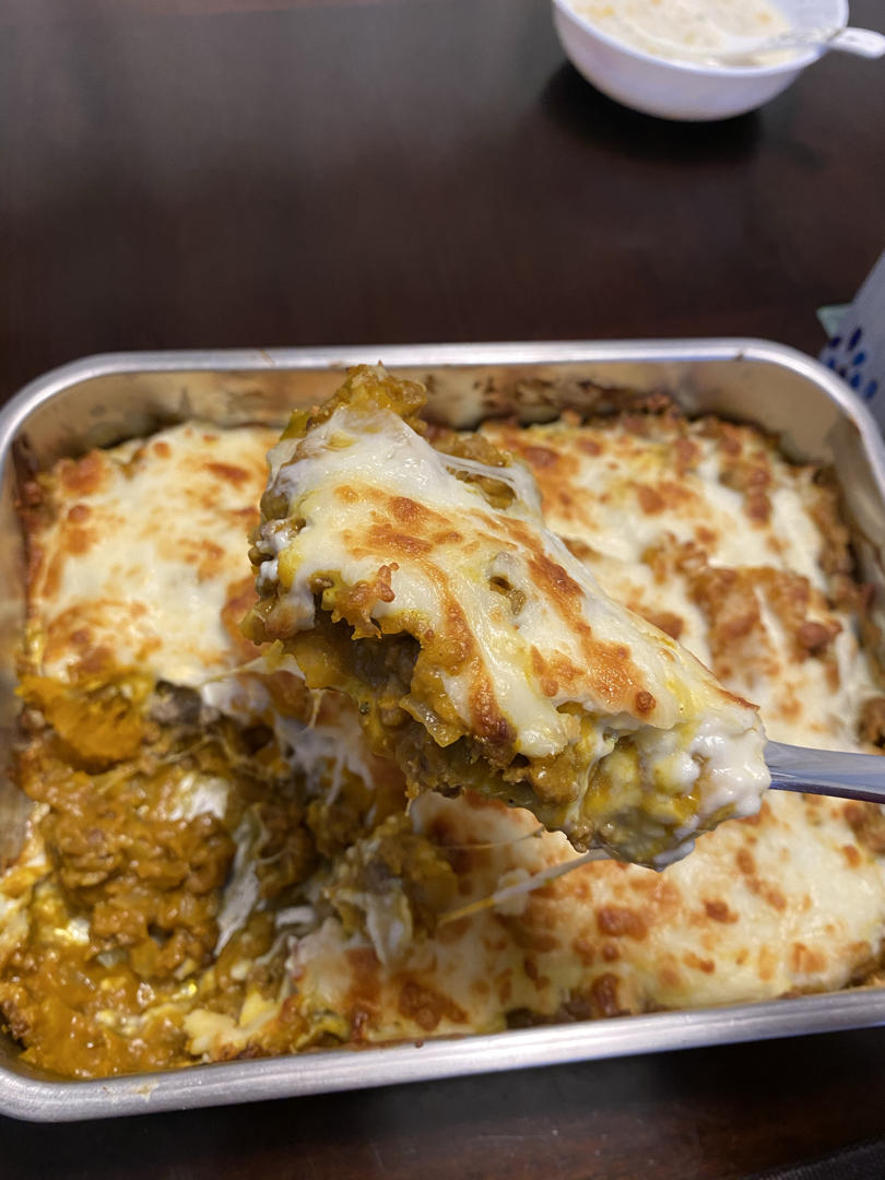 随手一烤搞定【咖喱奶汁烤南瓜】，香浓又绵软！