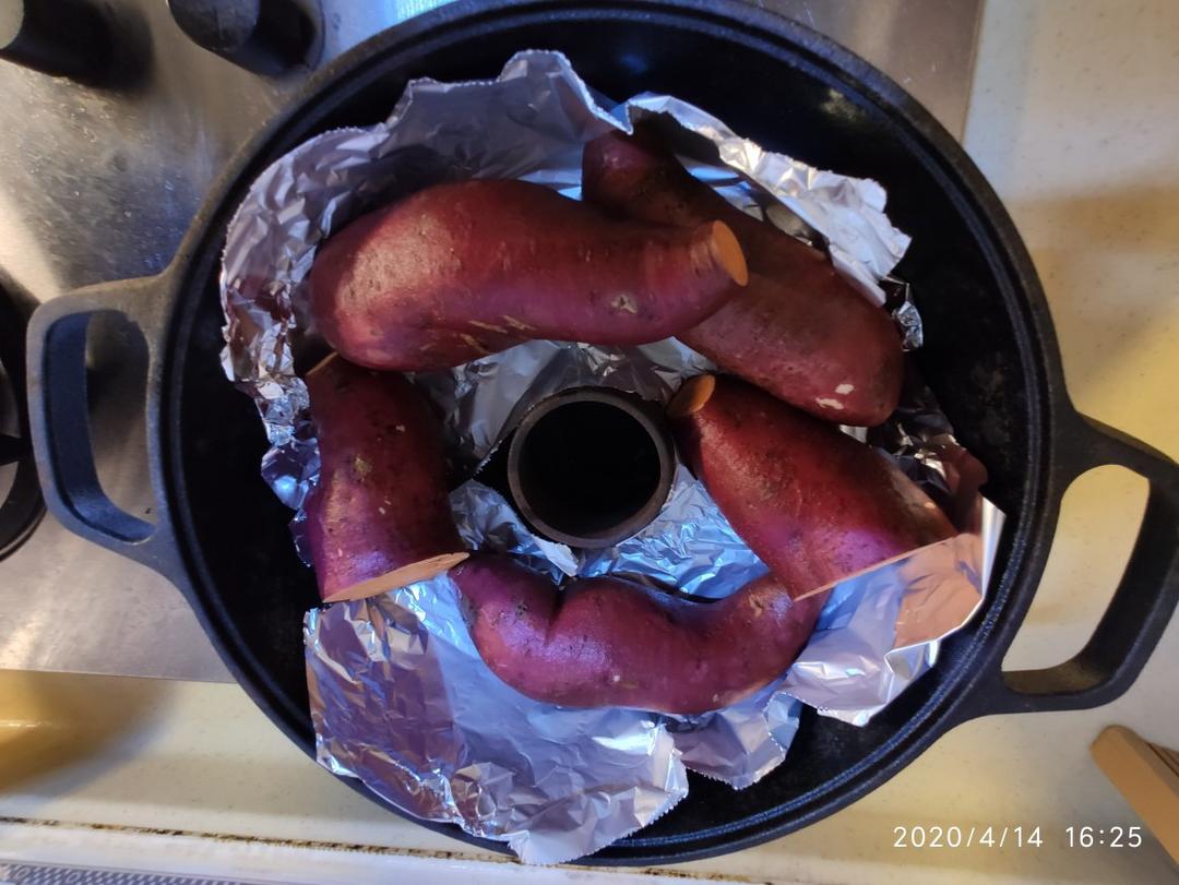 staub铸铁锅超简单烤红薯