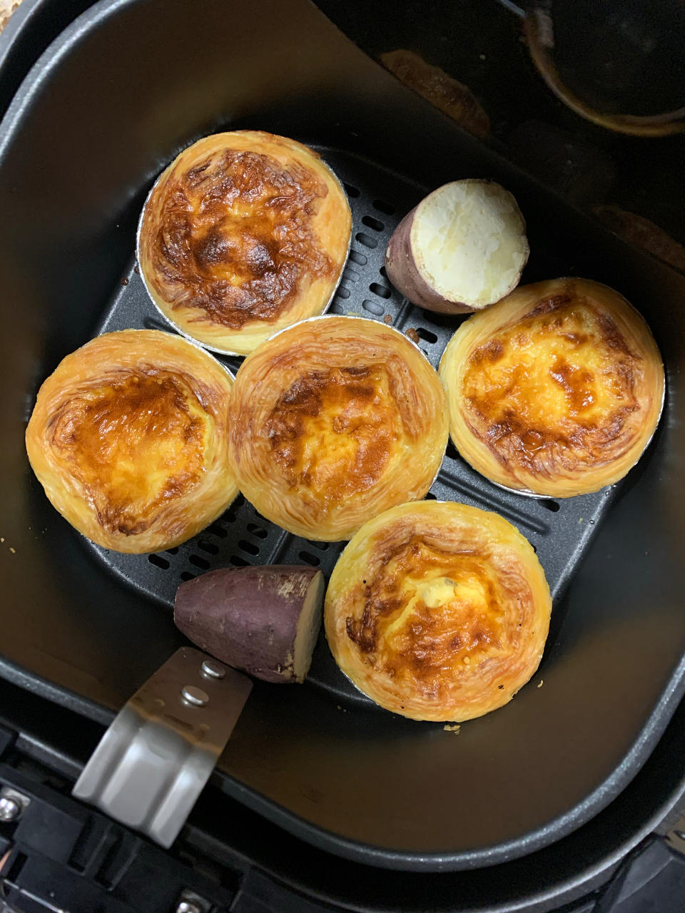 空气炸锅版全蛋葡式蛋挞『秒杀KFC』悠伴空气炸锅