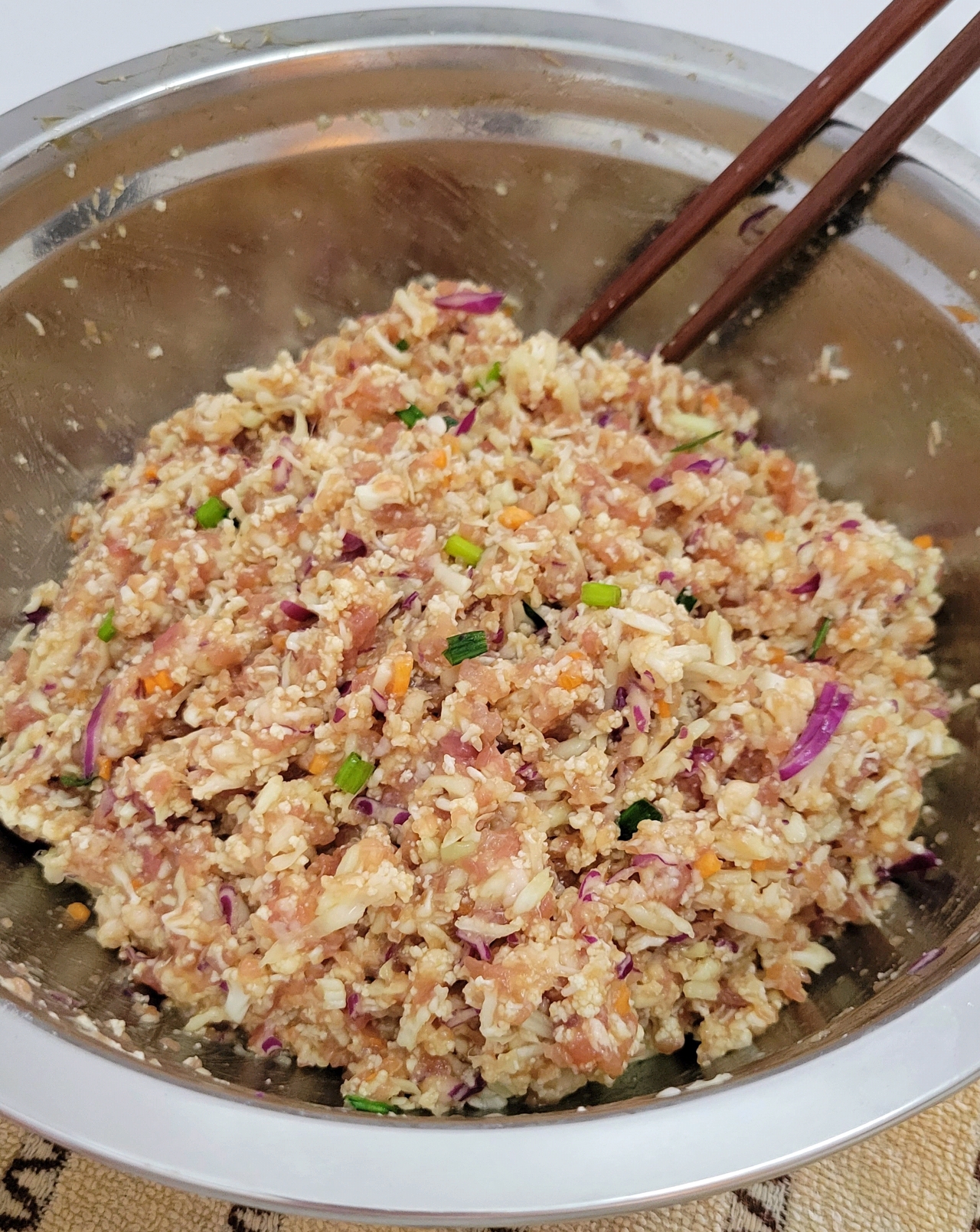 菜花猪肉馅水饺