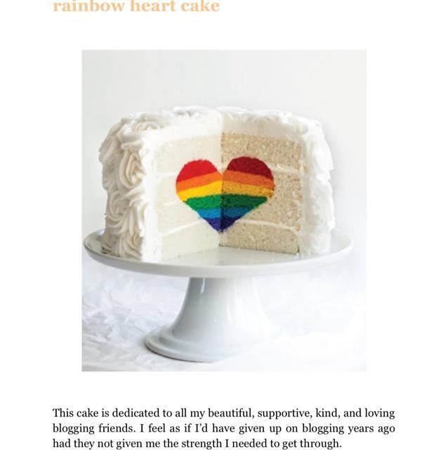 彩虹3D立体爱心蛋糕的做法