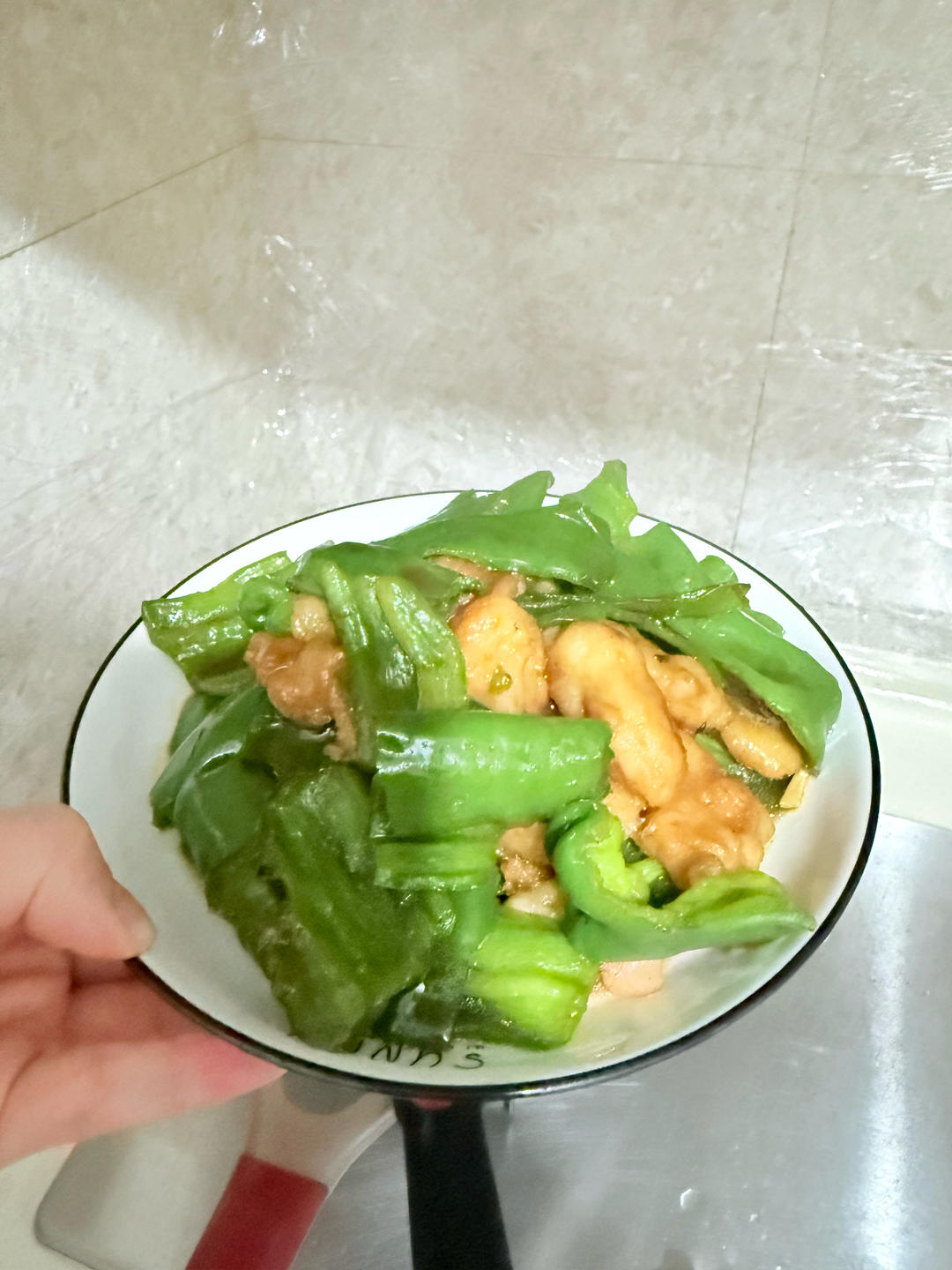 超下饭的青椒酿虾滑