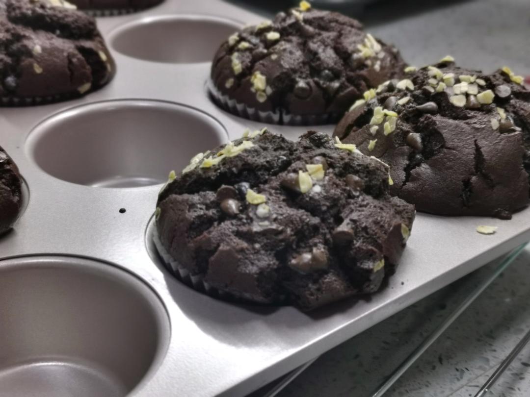 在家做巧克力蘑菇头麦芬蛋糕🍫