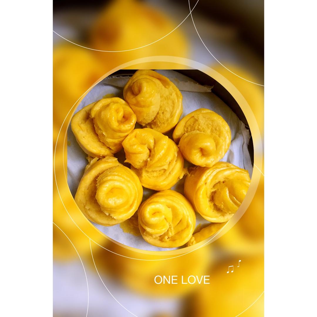 南瓜玫瑰花馒头