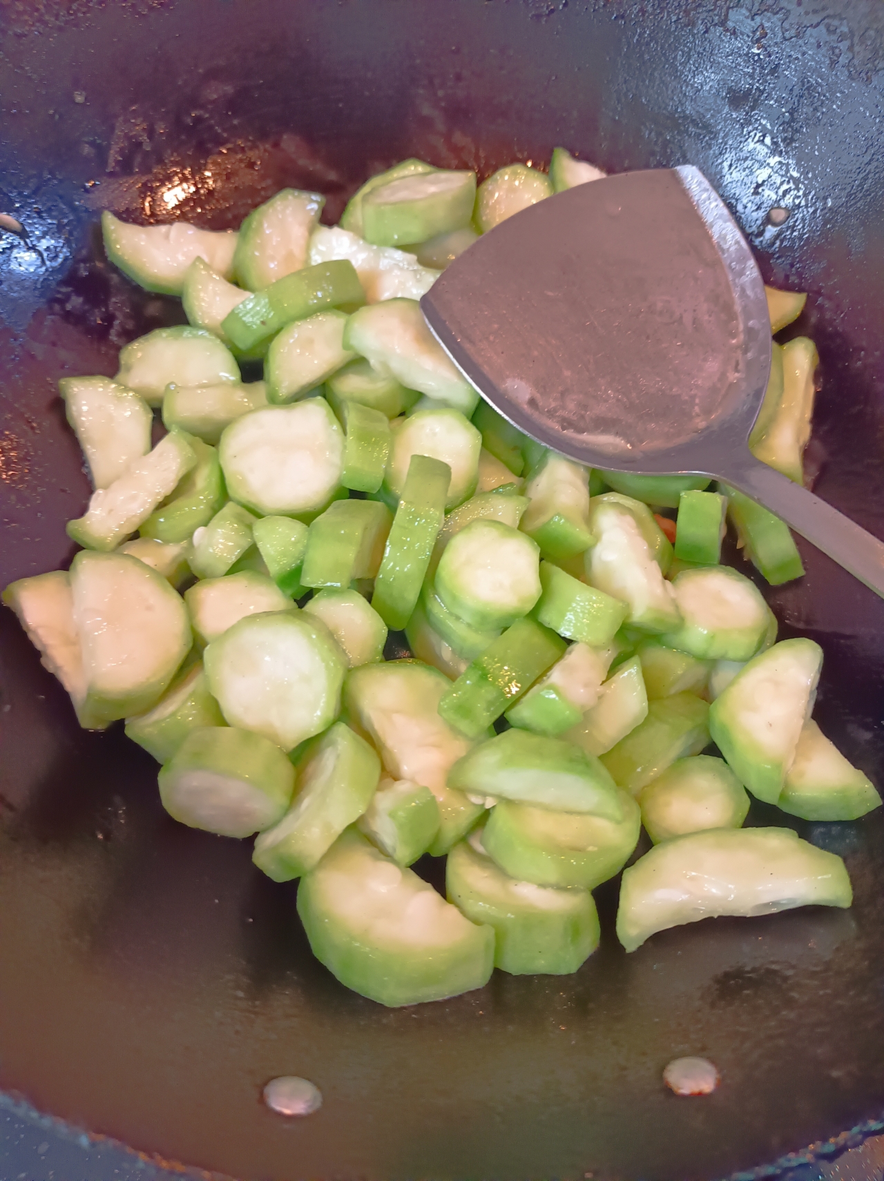 夏季十道素~副菜（一）~白蘑烩丝瓜的做法 步骤8